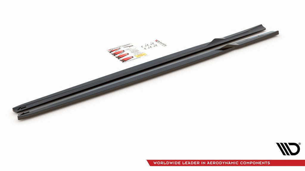 Maxton Design Seitenschweller Ansatz für V.2 für BMW M2 F87 schwarz Hochglanz