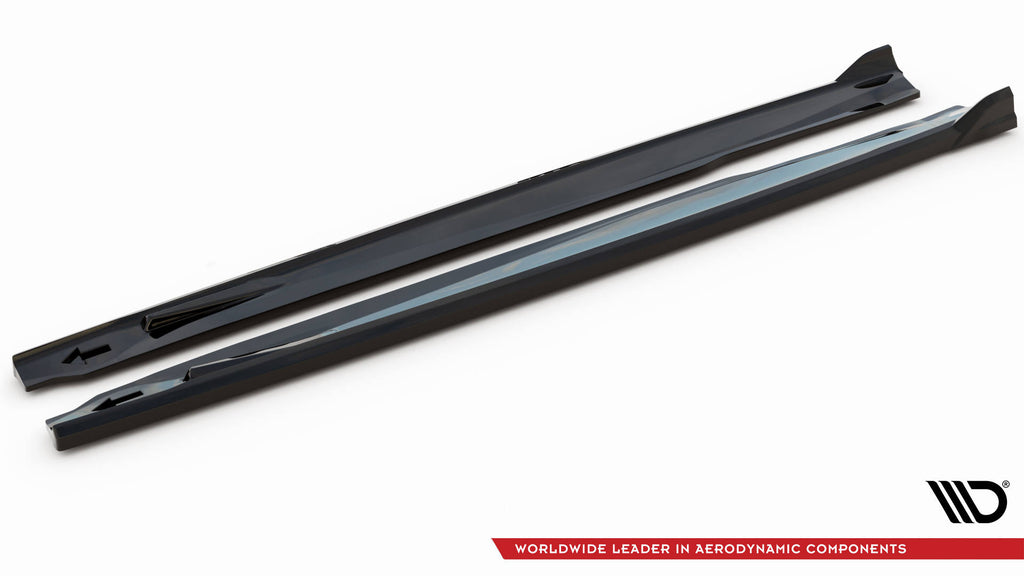 Maxton Design Seitenschweller Ansatz für BMW X6 M F96 / X6 M-Paket G06 schwarz Hochglanz