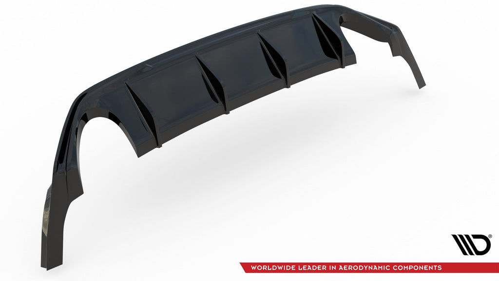 Maxton Design Diffusor Heck Ansatz passend für V.3 Ford Focus ST Mk4  schwarz Hochglanz