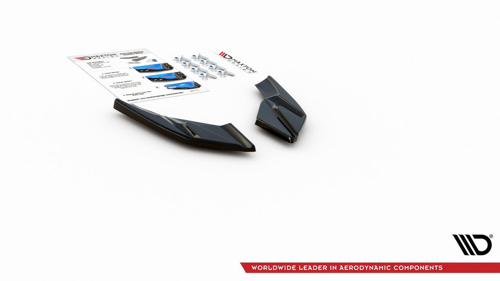 Maxton Design Heck Ansatz Flaps Diffusor passend für VW Golf 8  schwarz Hochglanz