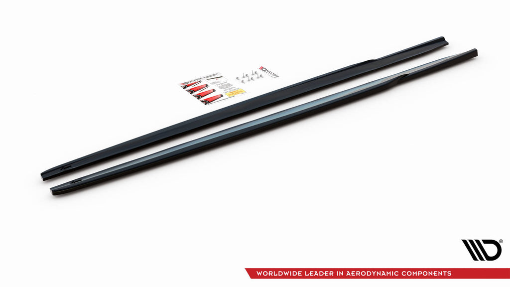 Maxton Design Seitenschweller Ansatz für V.1 für BMW 2 Gran Coupe M-Paket / M235i F44 schwarz Hochglanz