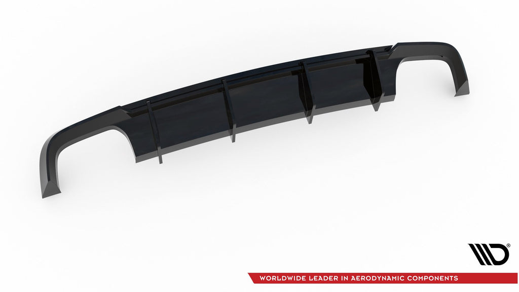 Maxton Design Diffusor Heck Ansatz passend für Audi S6 / A6 S-Line C7 FL schwarz Hochglanz