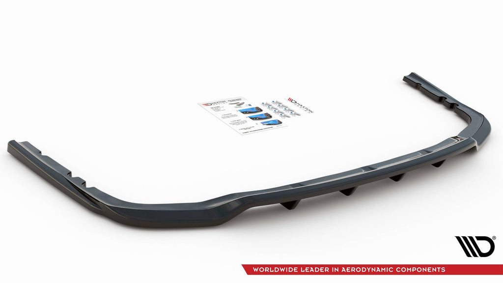 Maxton Design Mittlerer Diffusor Heck Ansatz DTM Look für BMW X7 M G07 schwarz Hochglanz