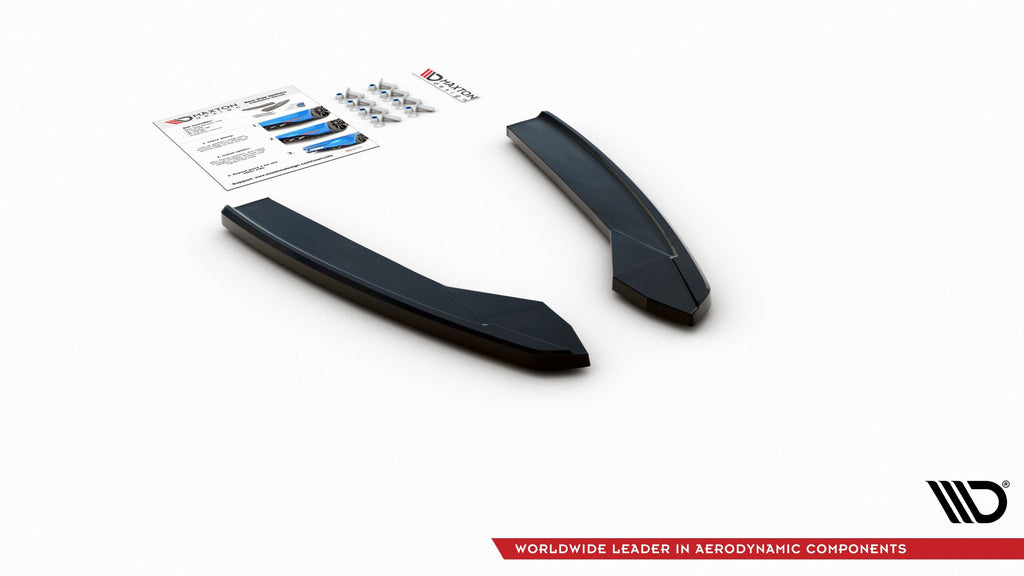 Maxton Design Heck Ansatz Flaps Diffusor passend für Audi S6 / A6 S-Line C7 FL schwarz Hochglanz