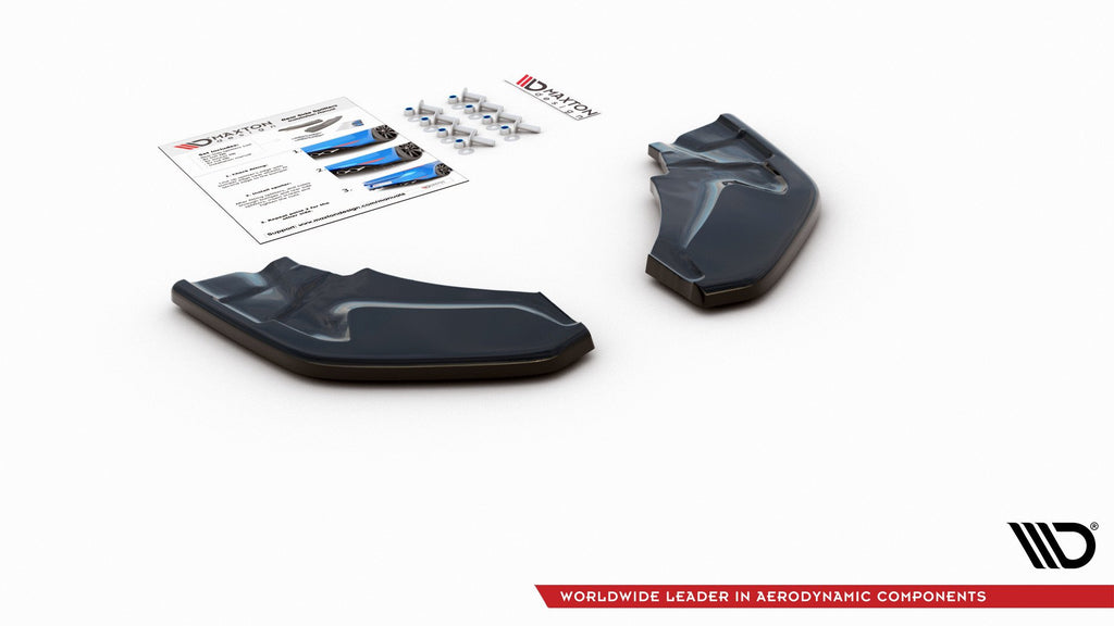 Maxton Design Heck Ansatz Flaps Diffusor passend für BMW X2 F39 M-Paket schwarz Hochglanz