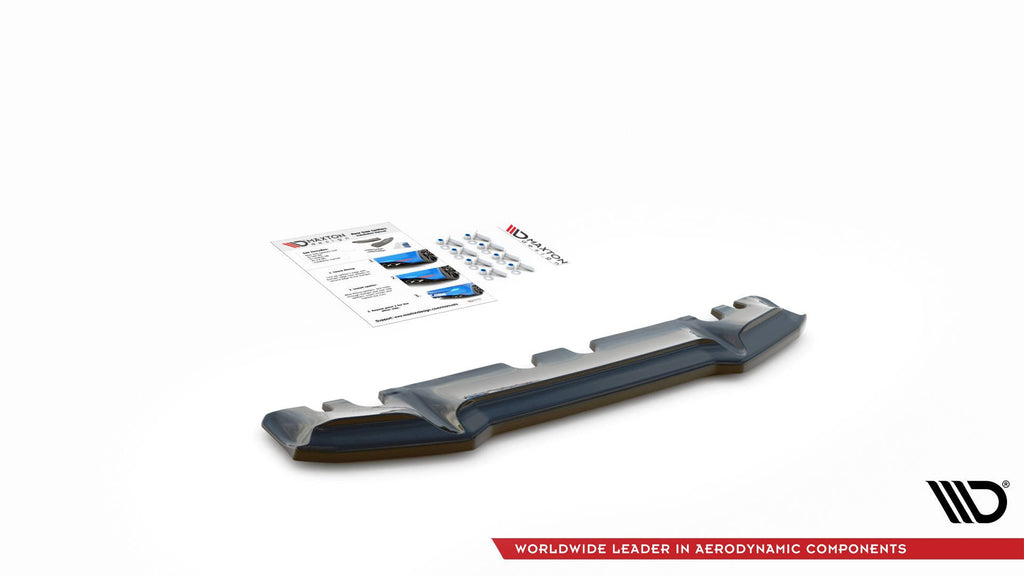 Maxton Design Mittlerer Diffusor Heck Ansatz für BMW M8  Gran Coupe F93 schwarz Hochglanz