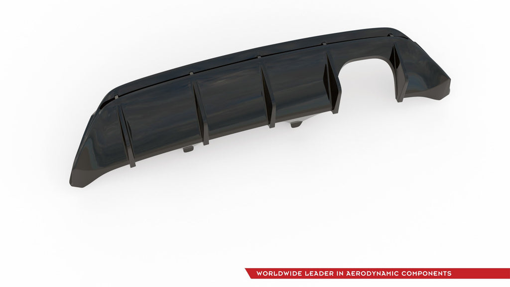 Maxton Design Diffusor Heck Ansatz passend für V.2 Ford FIesta Mk8 ST schwarz Hochglanz