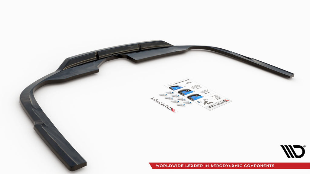 Maxton Design Mittlerer Diffusor Heck Ansatz passend für Audi A6 S-Line Avant C8 schwarz Hochglanz