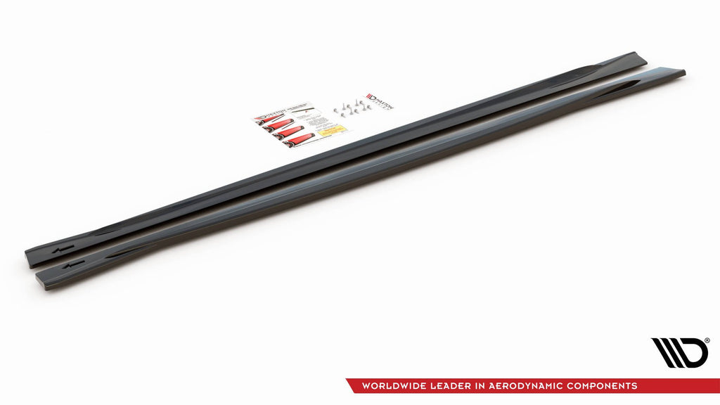 Maxton Design Seitenschweller Ansatz für V.2 für BMW M4 F82 schwarz Hochglanz