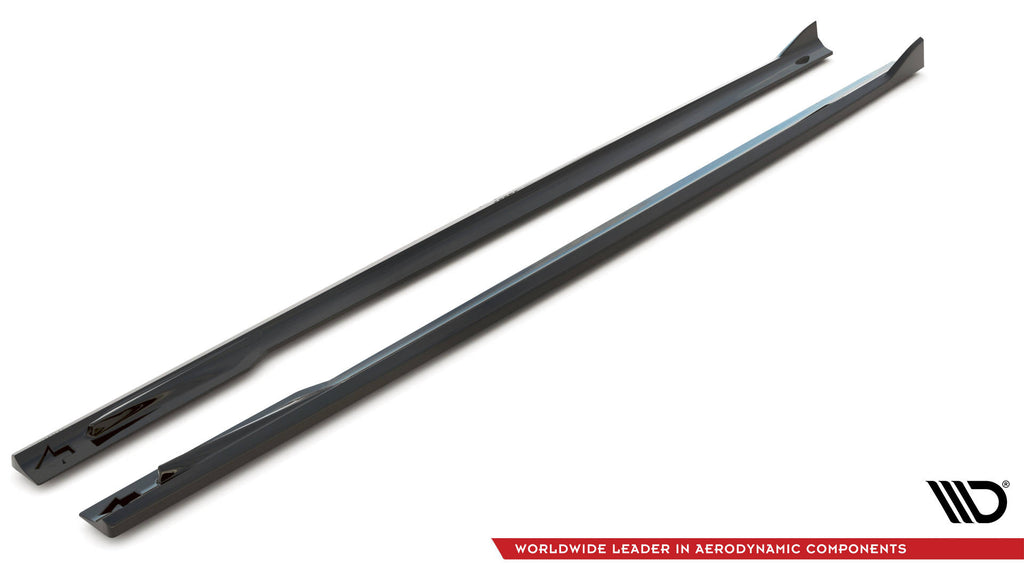 Maxton Design Seitenschweller Ansatz für V.2 für BMW 4er Gran Coupe M-Paket G26 schwarz Hochglanz