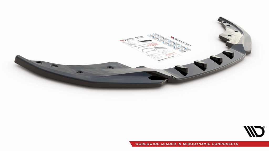 Maxton Design Front Ansatz V.4 für BMW 4er M-Paket G22 schwarz Hochglanz