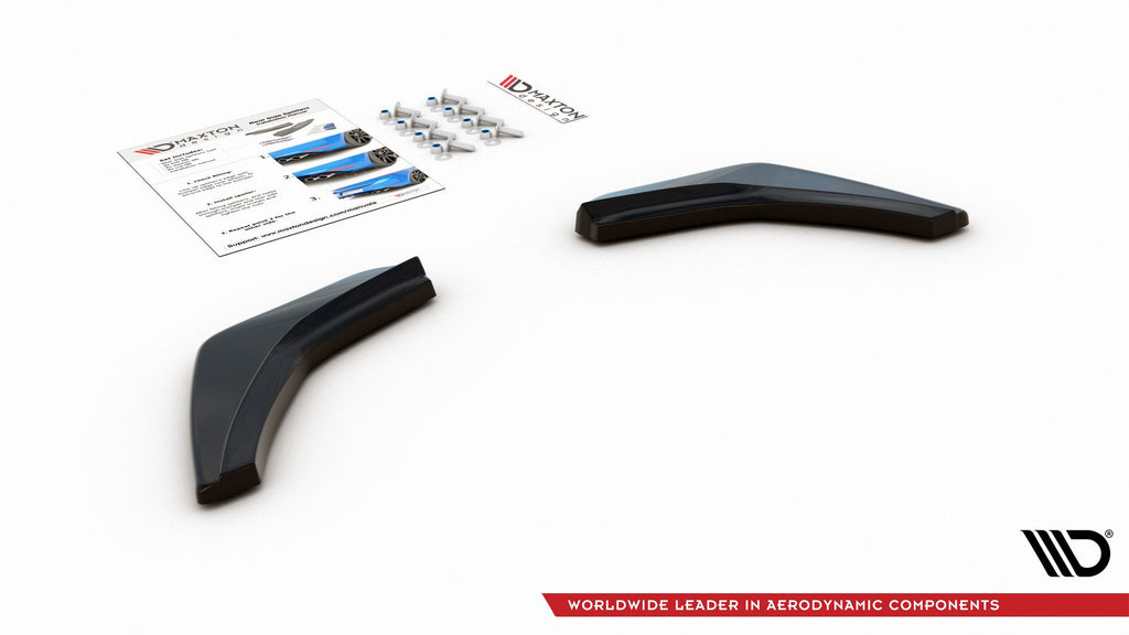 Maxton Design Heck Ansatz Flaps Diffusor passend für V.2 VW Golf 7 GTI  schwarz Hochglanz