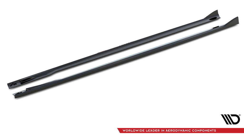 Maxton Design Seitenschweller Ansatz für V.2 für BMW 4er Gran Coupe M-Paket G26 schwarz Hochglanz
