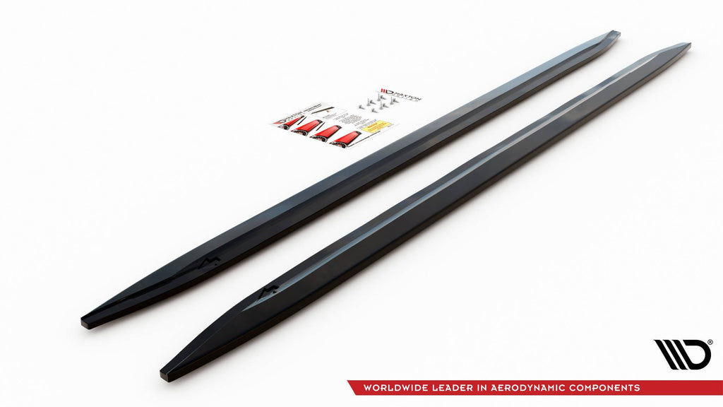 Maxton Design Seitenschweller Ansatz für V.2 für BMW M4 G82 schwarz Hochglanz