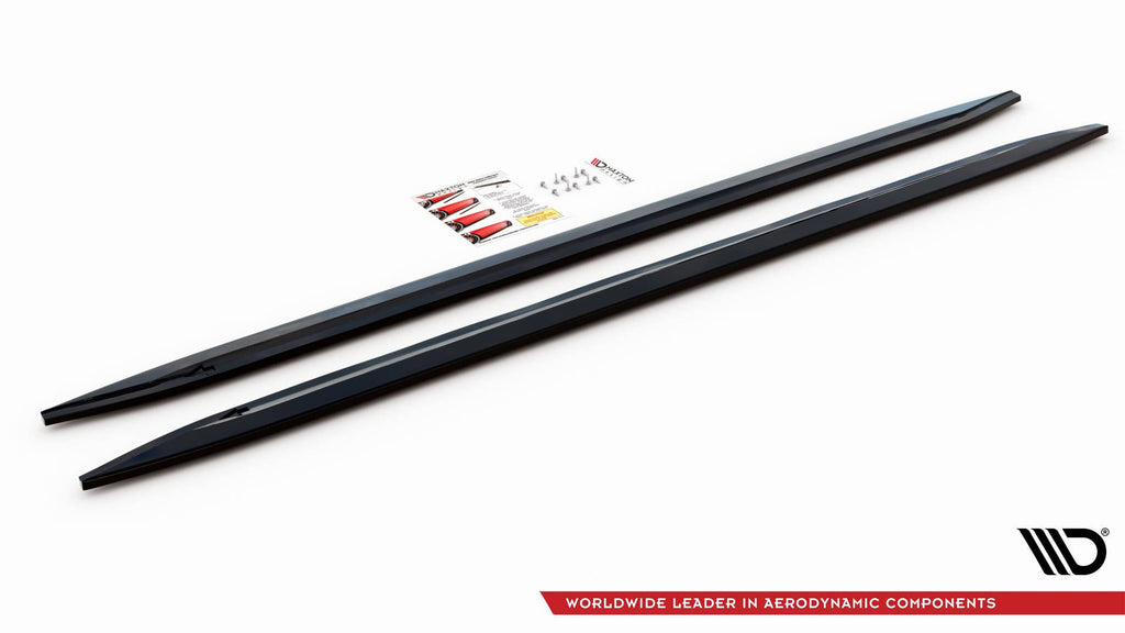 Maxton Design Seitenschweller Ansatz für V.2 für BMW M4 G82 schwarz Hochglanz