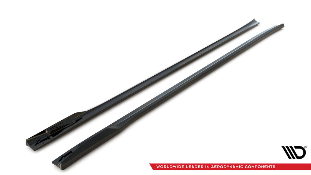 Maxton Design Seitenschweller Ansatz für BMW X4 M-Paket G02 Facelift schwarz Hochglanz