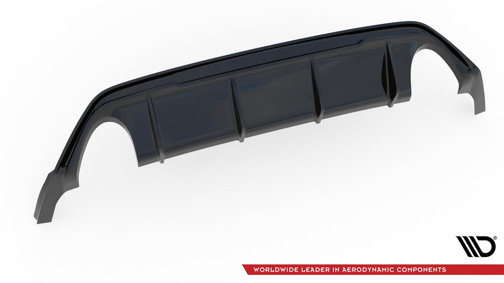 Maxton Design Diffusor Heck Ansatz passend für V.3 Ford Focus ST Mk4  schwarz Hochglanz