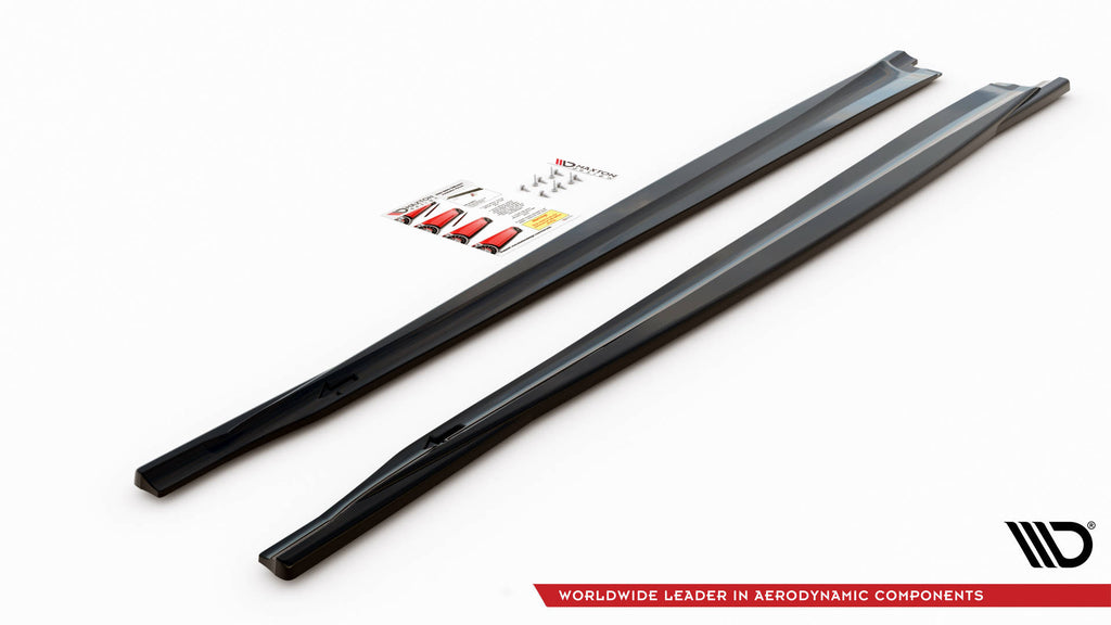 Maxton Design Seitenschweller Ansatz für BMW X5 M F85 schwarz Hochglanz