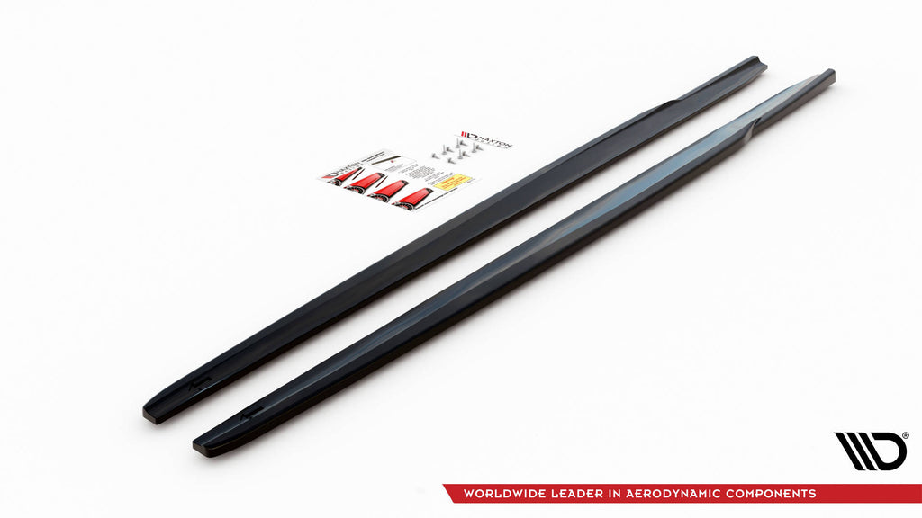 Maxton Design Seitenschweller Ansatz für V.1 für BMW 2 Gran Coupe M-Paket / M235i F44 schwarz Hochglanz
