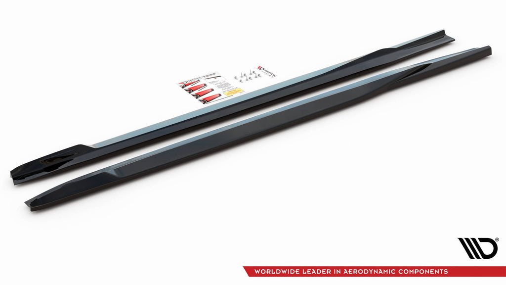 Maxton Design Seitenschweller Ansatz für BMW X5M F95 schwarz Hochglanz