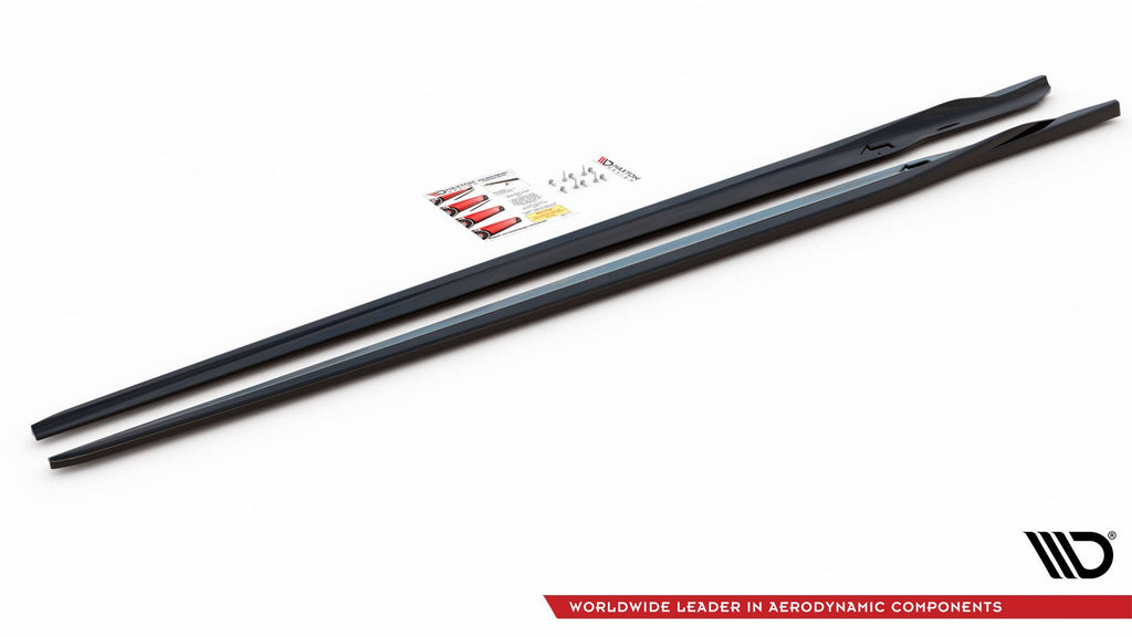 Maxton Design Seitenschweller Ansatz für V.2 für BMW M8 Gran Coupe F93 / 8 Gran Coupe M-Paket G16 schwarz Hochglanz
