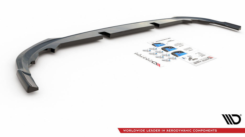Maxton Design Mittlerer Diffusor Heck Ansatz passend für VW Golf 8 schwarz Hochglanz