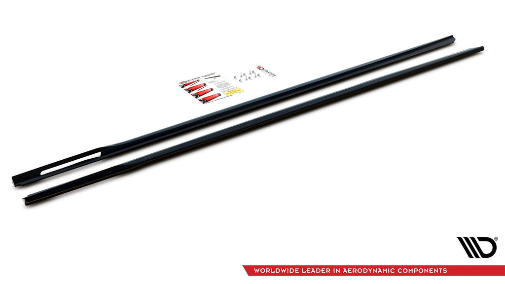 Maxton Design Seitenschweller Ansatz für V.2 für BMW 3er G20 / G21 M-Paket schwarz Hochglanz