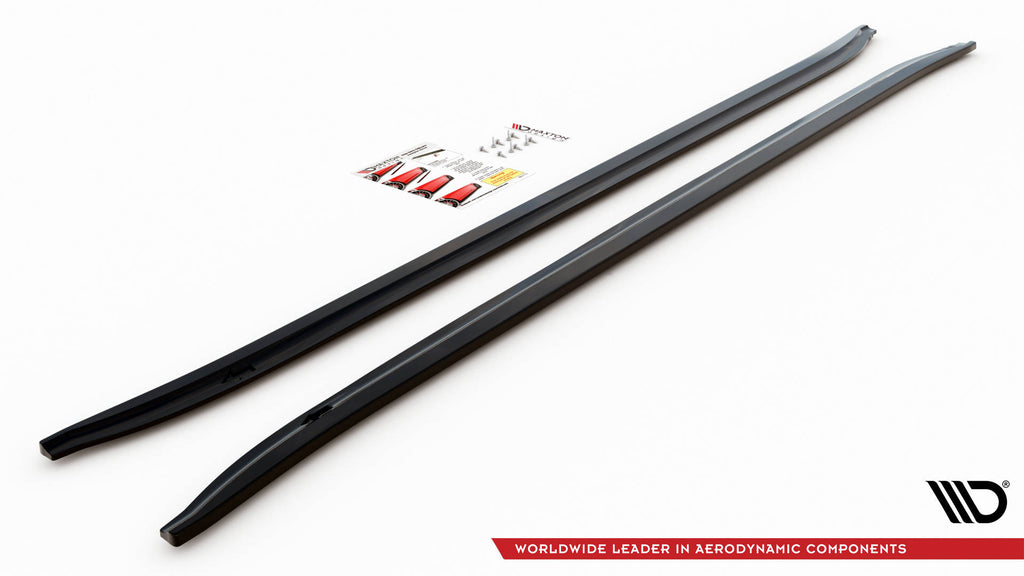 Maxton Design Seitenschweller Ansatz für BMW 7 M-Paket F01 schwarz Hochglanz