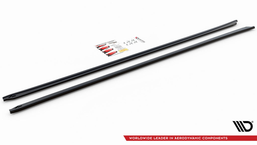 Maxton Design Seitenschweller Ansatz für BMW 5er G30 schwarz Hochglanz