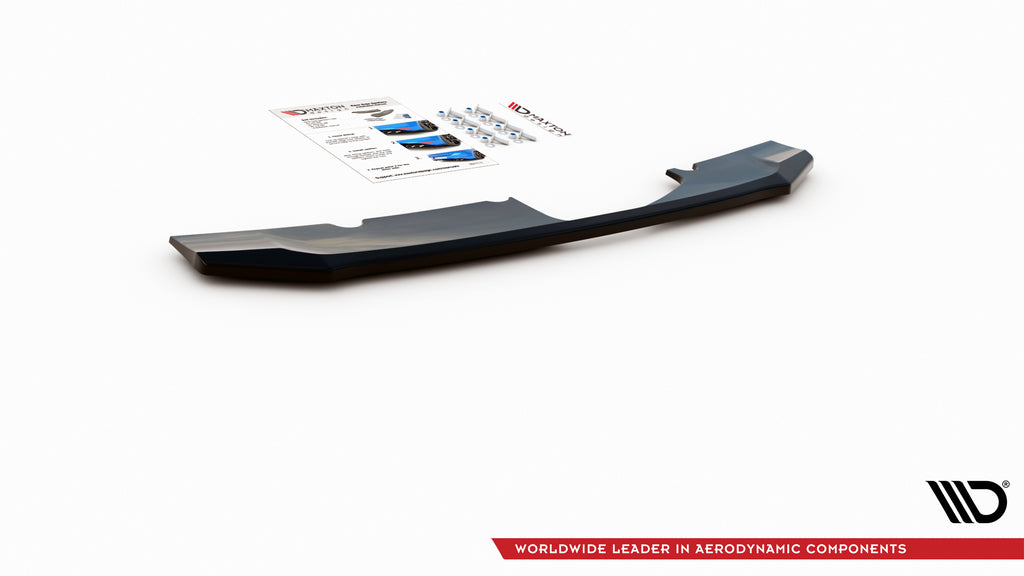 Maxton Design Mittlerer Diffusor Heck Ansatz passend für Audi RS6 C8 schwarz Hochglanz