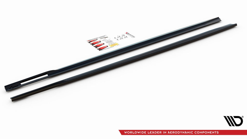 Maxton Design Seitenschweller Ansatz für V.1 für BMW 4er M-Paket G22 schwarz Hochglanz