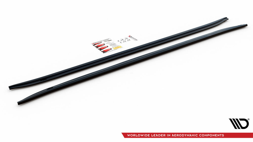 Maxton Design Seitenschweller Ansatz für BMW 7 M-Paket F01 schwarz Hochglanz