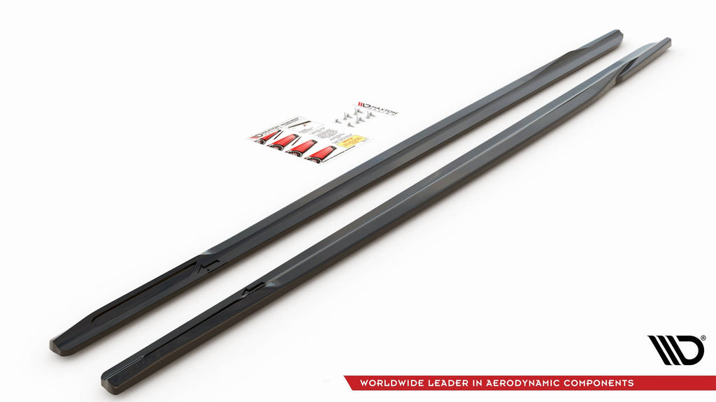 Maxton Design Seitenschweller Ansatz für BMW 6er GT G32 M-Paket schwarz Hochglanz