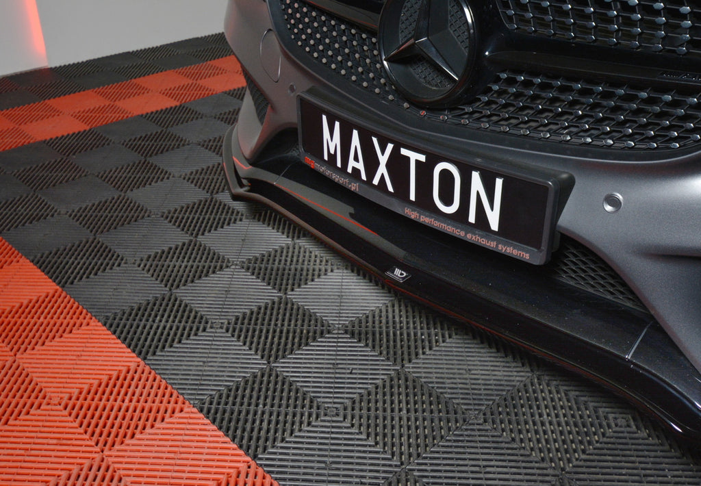 Maxton Design Front Ansatz passend für V.1 MERCEDES- BENZ C-KLASSE W205 COUPE AMG-LINE schwarz Hochglanz