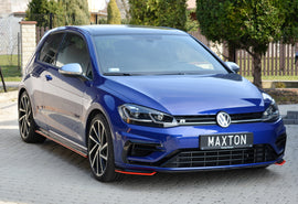 Maxton Design Front Ansatz passend für V.8 VW GOLF 7 R FACELIFT  schwarz Hochglanz
