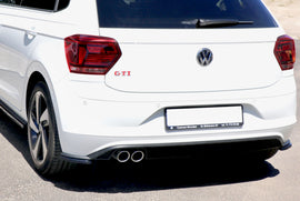 Maxton Design Heck Ansatz Flaps Diffusor passend für VW POLO MK6 GTI schwarz Hochglanz