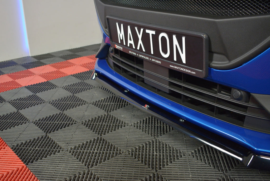 Maxton Design Front Ansatz passend für V.2 Ford Focus ST / ST-Line Mk4 schwarz Hochglanz