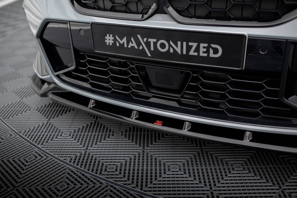 Maxton Design Front Ansatz V.1 für BMW 3er M340i / M-Paket G20 / G21 Facelift schwarz Hochglanz