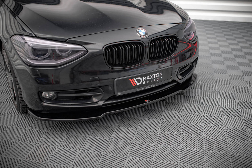 Maxton Design Front Ansatz V.1 für BMW 1er F20 schwarz Hochglanz