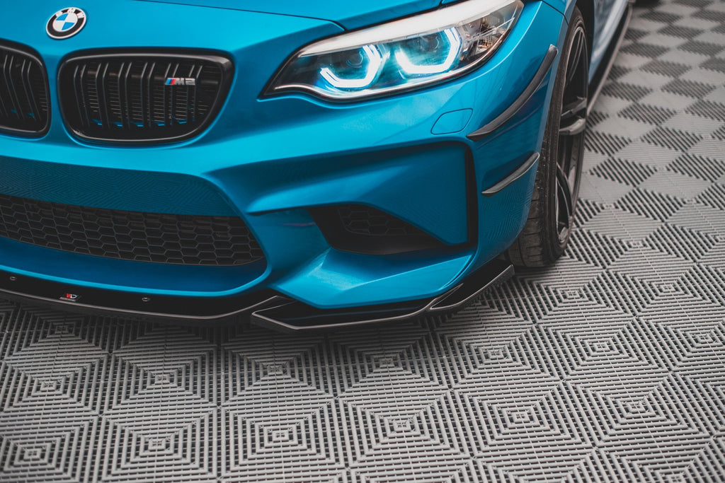 Maxton Design Front Ansatz V.3 für BMW M2 F87 schwarz Hochglanz