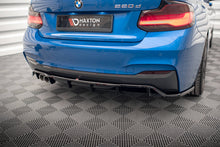 Laden Sie das Bild in den Galerie-Viewer, Maxton Design Mittlerer Diffusor Heck Ansatz DTM Look für BMW 2 M-Paket F22 schwarz Hochglanz
