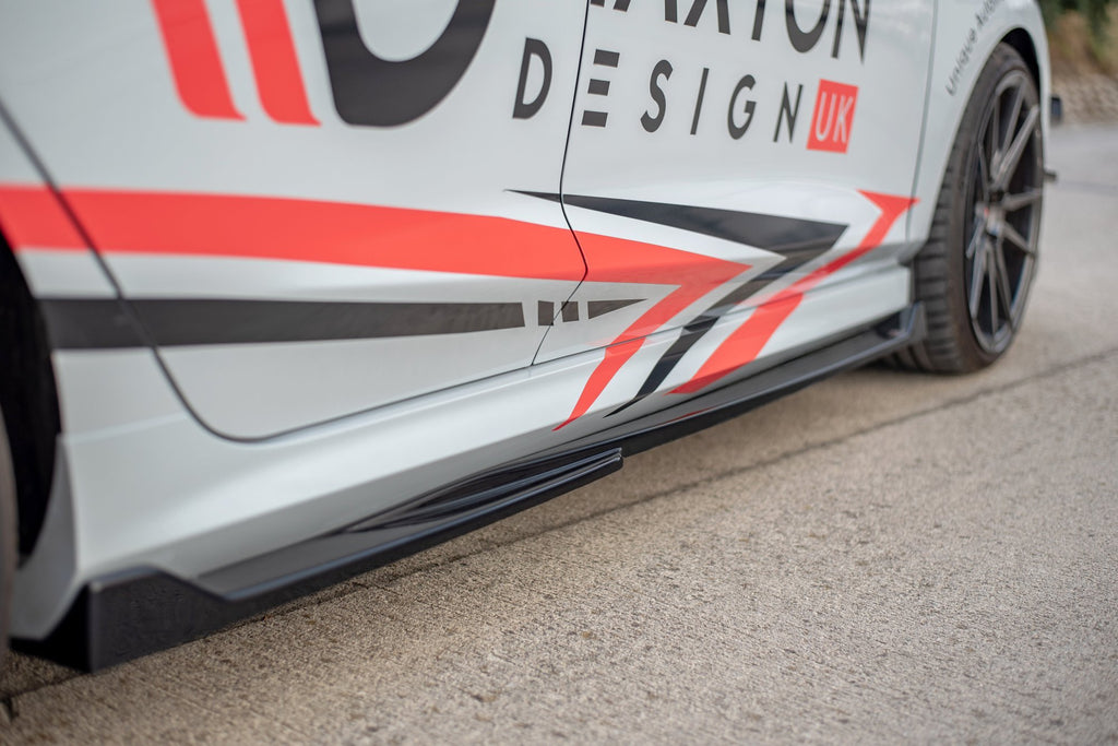 Maxton Design Seitenschweller Ansatz passend für V.4 Ford Fiesta Mk8 ST / ST-Line schwarz Hochglanz