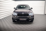 Maxton Design Front Ansatz V.2 für BMW X6 M-Paket F16 schwarz Hochglanz