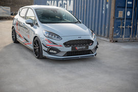 Maxton Design Front Ansatz passend für V.6 Ford Fiesta Mk8 ST / ST-Line schwarz Hochglanz