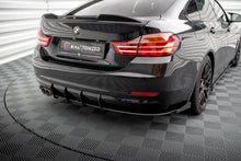 Laden Sie das Bild in den Galerie-Viewer, Maxton Design Street Pro Heck Ansatz Flaps Diffusor +Flaps für BMW 4er Gran Coupe F36 schwarz Hochglanz