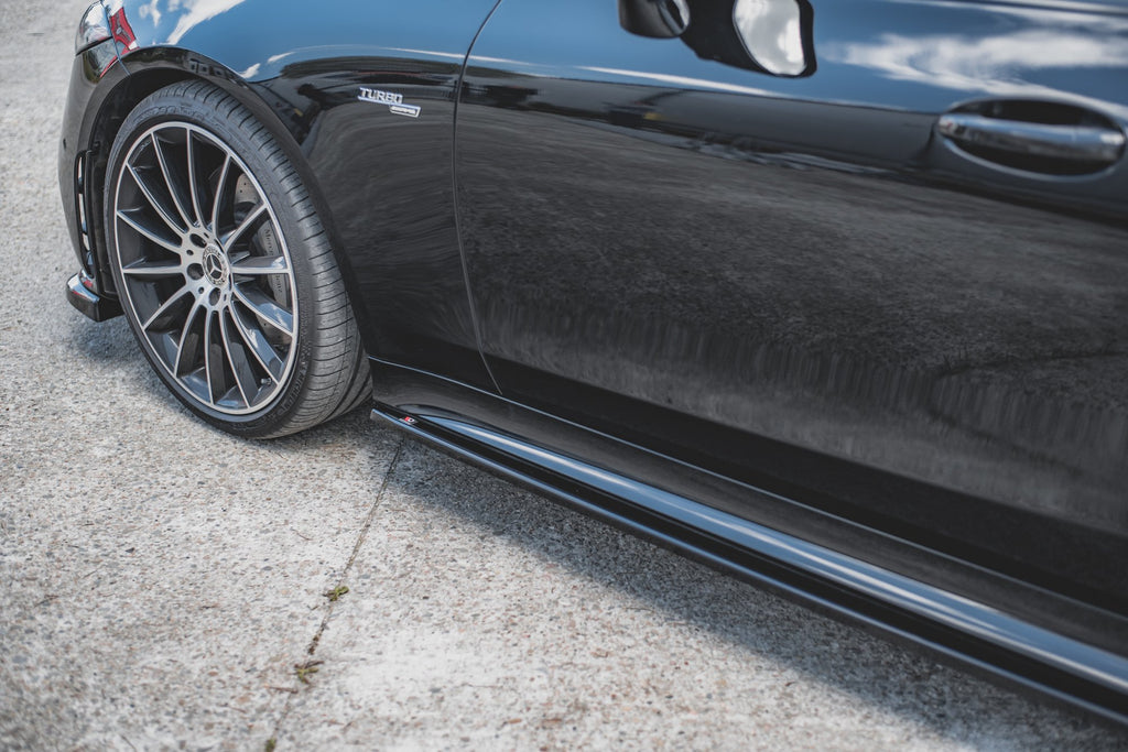 Maxton Design Seitenschweller Ansatz passend für Mercedes-Benz CLS AMG-Line C257 schwarz Hochglanz