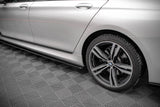 Maxton Design Seitenschweller Ansatz für BMW 7 Lang M-Paket G12 schwarz Hochglanz