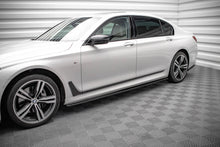Laden Sie das Bild in den Galerie-Viewer, Maxton Design Seitenschweller Ansatz für BMW 7 Lang M-Paket G12 schwarz Hochglanz