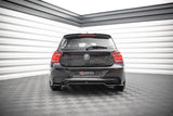 Maxton Design Mittlerer Diffusor Heck Ansatz DTM Look für BMW 1er F20 schwarz Hochglanz