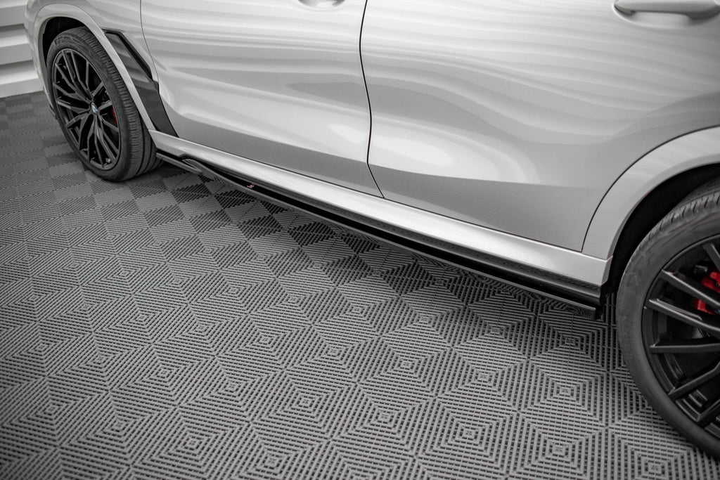 Maxton Design Seitenschweller Ansatz für BMW X6 M F96 / X6 M-Paket G06 schwarz Hochglanz